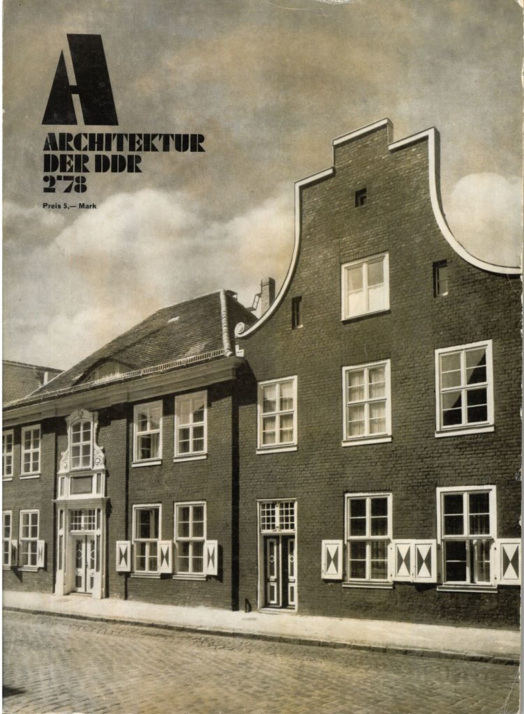Titelbild der Architektur der DDR vom Februar 1978, zeigt ein restauriertes Giebelhaus in Potsdam